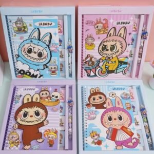 Set de cuaderno con lapicera de labubu