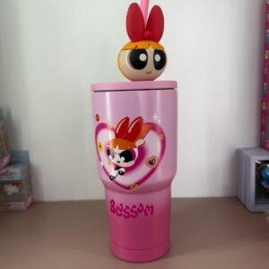 Vaso térmico ORIGINAL de MINISO de bombón , las chicas super poderosas