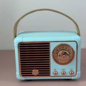 Parlante inalámbrico retro - celeste