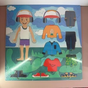 Set Juegos de Encastre, de Madera Didáctico Infantil, de Vestimenta de varón