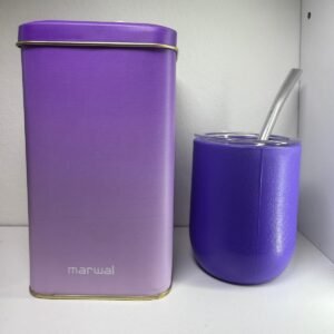 Lata + mate viajero con tapa y bombilla