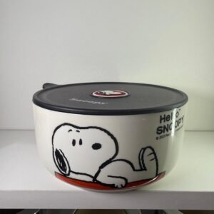 Bowl De Cerámica C/tapa Perrito Snoopy