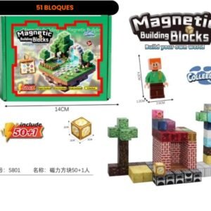 Bloques Magnéticos Minecraft para niños x51 pcs