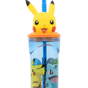 Vaso Infantil Con Figura 3D de 360ml con sorbete - Pokémon