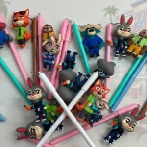 Lapiceras de zootopia + muñeco de goma