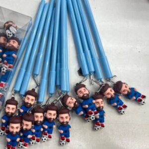 Lapiceras de messi + muñeco de goma