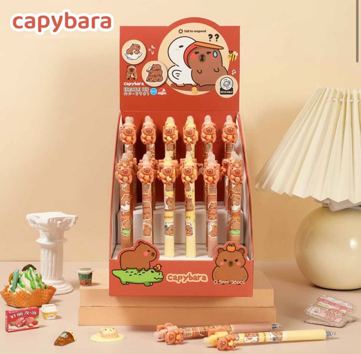 Lapicera borrable de capybara