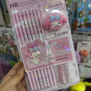 Set escolar de lápices negros + sacapuntas My Melody
