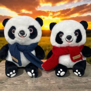Peluche de oso panda de 20 cm con bufanda