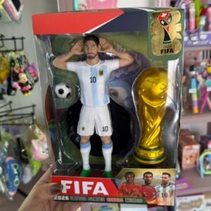 Muñeco messi + copa + pelota