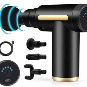 Mini Masajeador Muscular Portátil Recargable Usb con 4 Cabezales