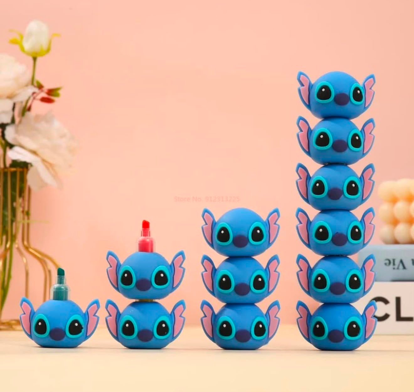 Resaltador Largo Apilable – Stitch