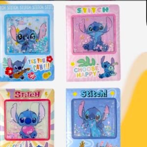 Cuaderno de Cuero con Brillo agua – Stitch