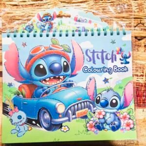 Cuaderno para pintar de stitch con stickers