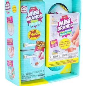 Heladera + 2 pelotas sorpresas de mini brands CELESTE