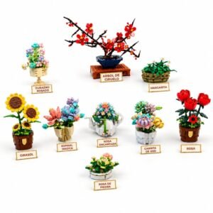 Cactus y Plantas para Armar de Microbloques | Maceta Decorativa