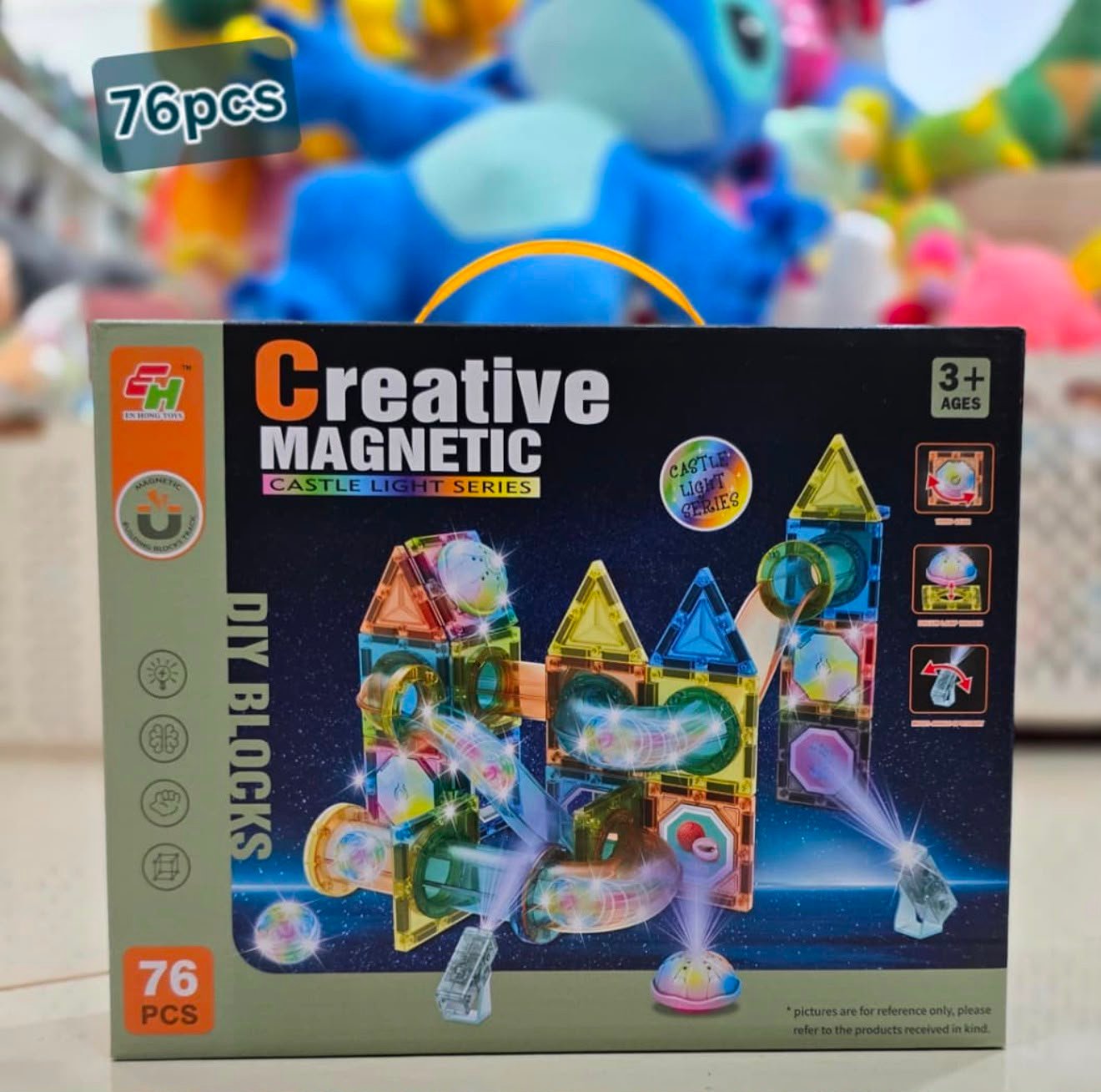 Bloques Magnéticos con luz de 76 pcs