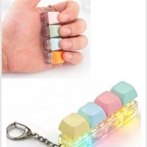 Llaveros Antiestrés Con 4 Teclas Mecánicas Con Luz