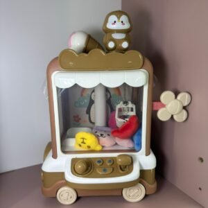 Maquina de sacar peluche de juguete, marrón pingüino