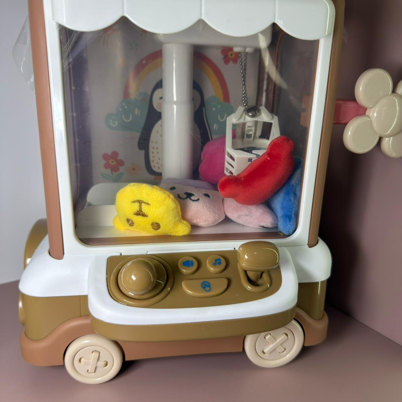 Maquina de sacar peluche de juguete, marrón pingüino - Imagen 3