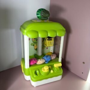 Maquina de sacar peluche de juguete, verde cocodrilo