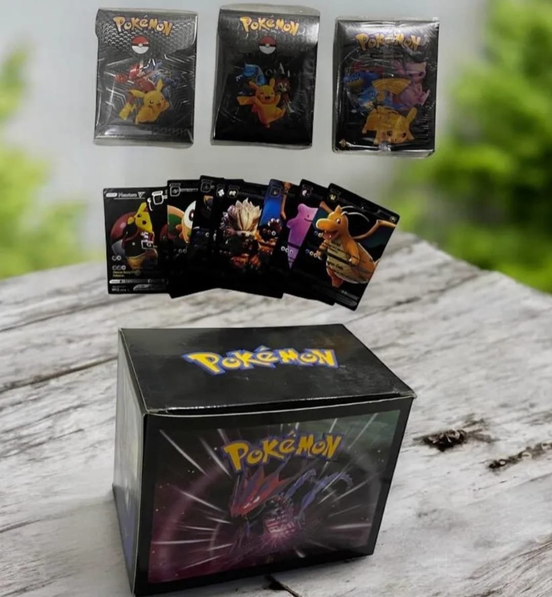 Sobres de cartas de Pokémon negro